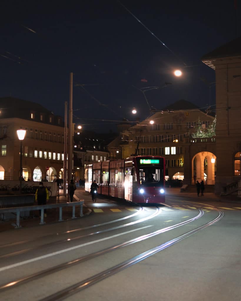 Le tram de Bern en Suisse